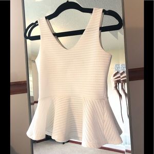 Design lab white peplum top size XS
